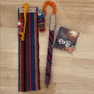 Pen/book divider/earrings from hand made in Oaxaca